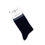 Les côtelées Armor-lux x Maison Broussaud - chaussettes homme - laine marine blanc