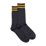 Les côtelées Armor-lux x Maison Broussaud - chaussettes homme - laine anthracite