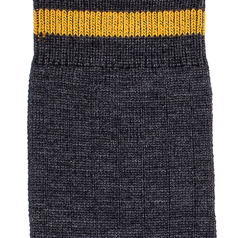 Les côtelées Armor-lux x Maison Broussaud - chaussettes homme - laine anthracite