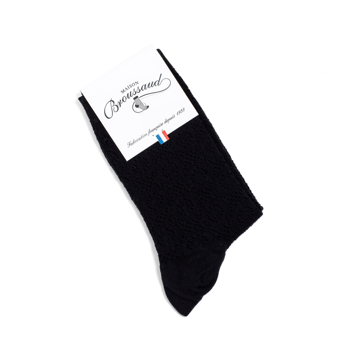 La dentelle - chaussettes femme - coton noir