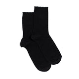 La dentelle - chaussettes femme - coton noir