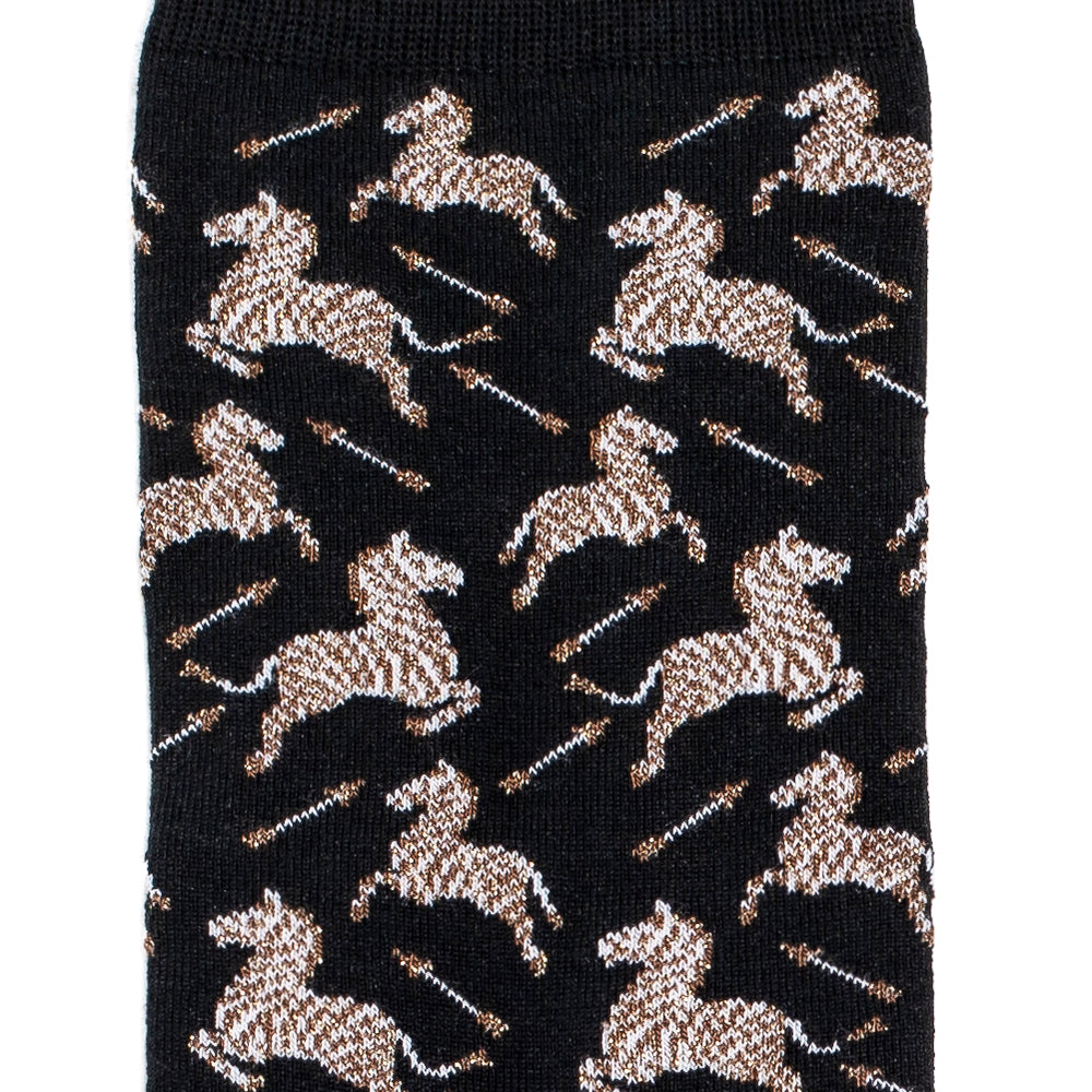 Les zèbres - chaussettes femme - coton noir