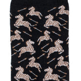 Les zèbres - chaussettes femme - coton noir