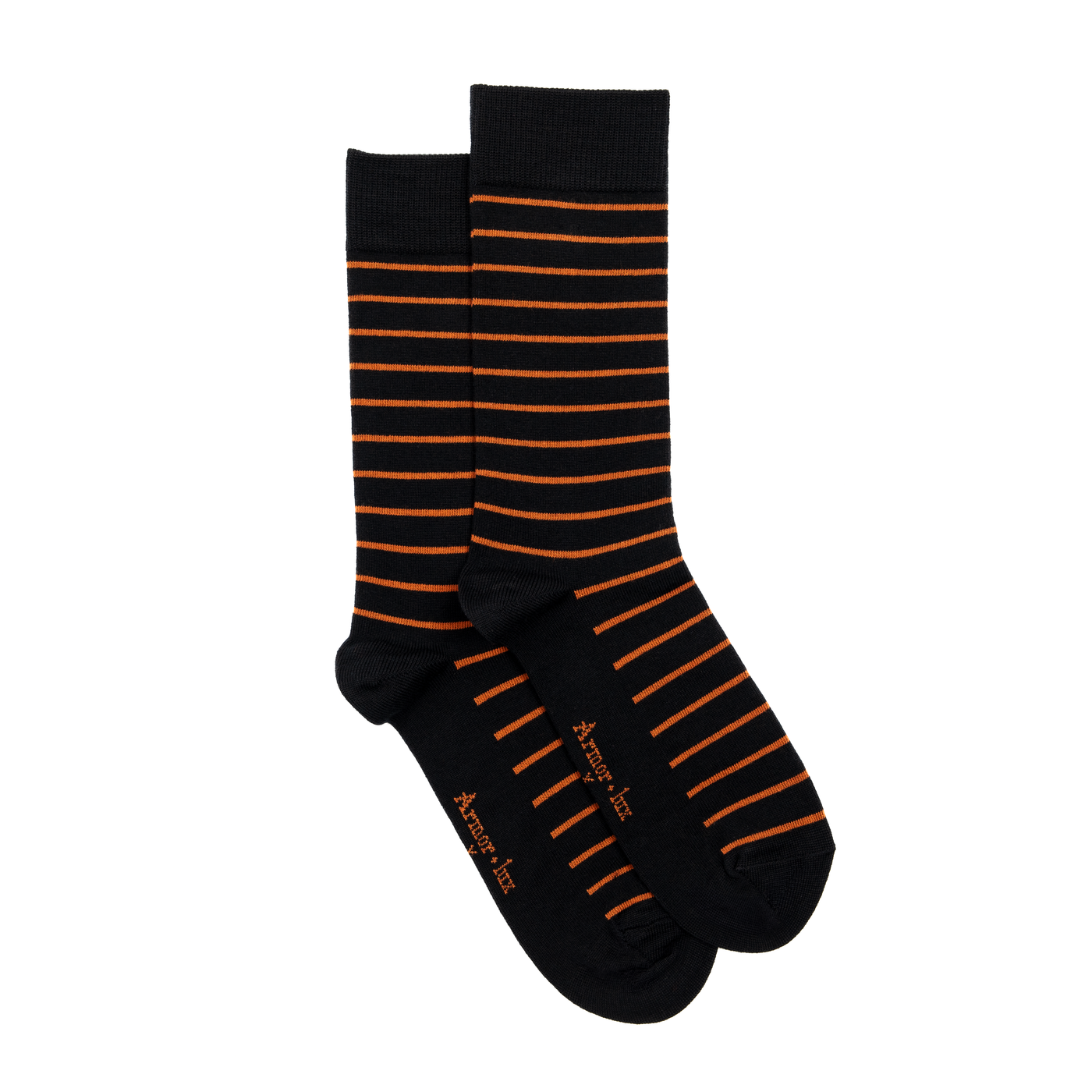 Les marinières Armor-lux x Maison Broussaud - chaussettes homme - laine noir noisette