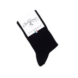 Stripes - women's socks - black cotton