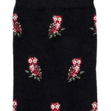 Owls - women's socks - black cotton