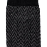 Les chevrons - chaussettes homme - coton noir