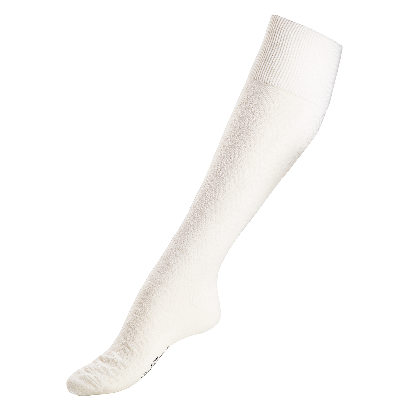 Seigaiha socks - women's - ecru merino wool