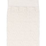 Seigaiha socks - women's - ecru merino wool