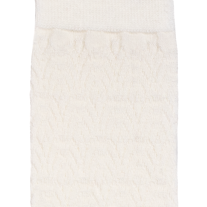 Seigaiha socks - women's - ecru merino wool