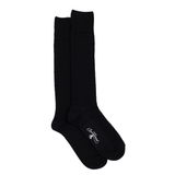 Seigaiha - Women's Socks - Black Merino Wool