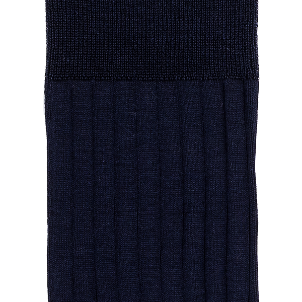 La fil d'Ecosse - chaussettes homme - coton mercerisé marine