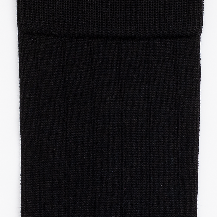 La fil d'Ecosse - chaussettes homme - coton mercerisé noir