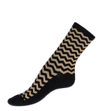 Les chevrons - chaussettes femme - coton noir