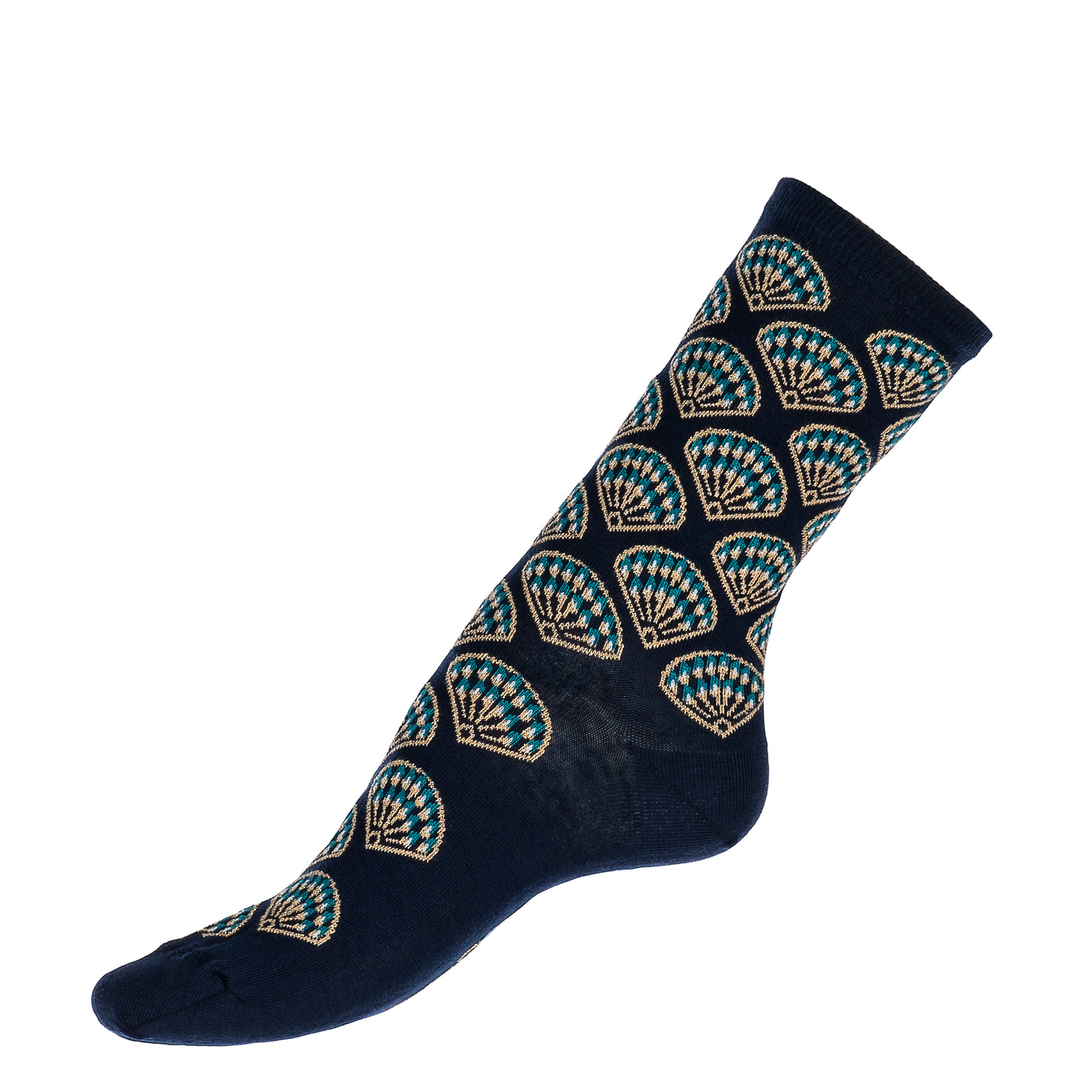 Les plumes - chaussettes femme - coton marine