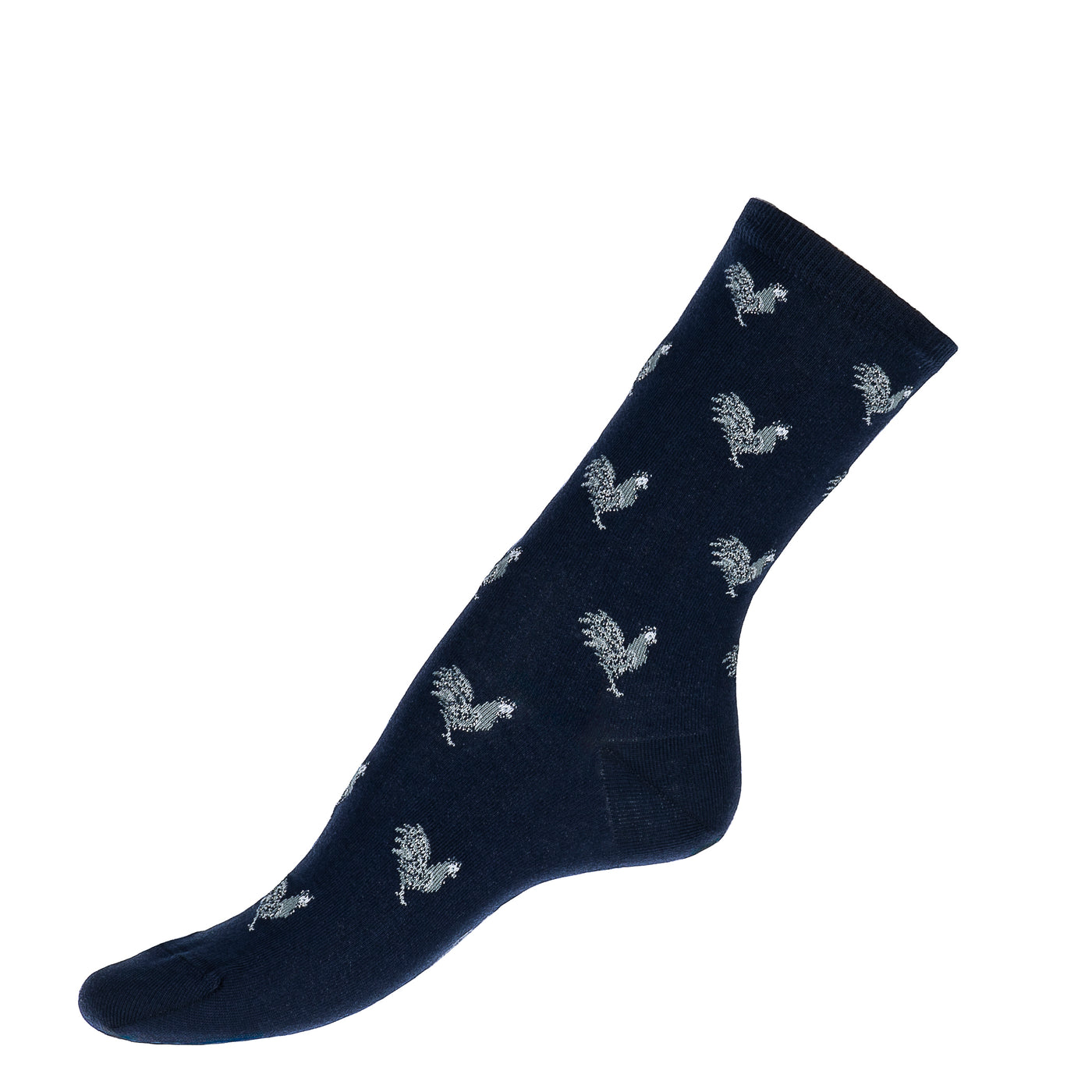 Les poules - chaussettes femme - coton marine