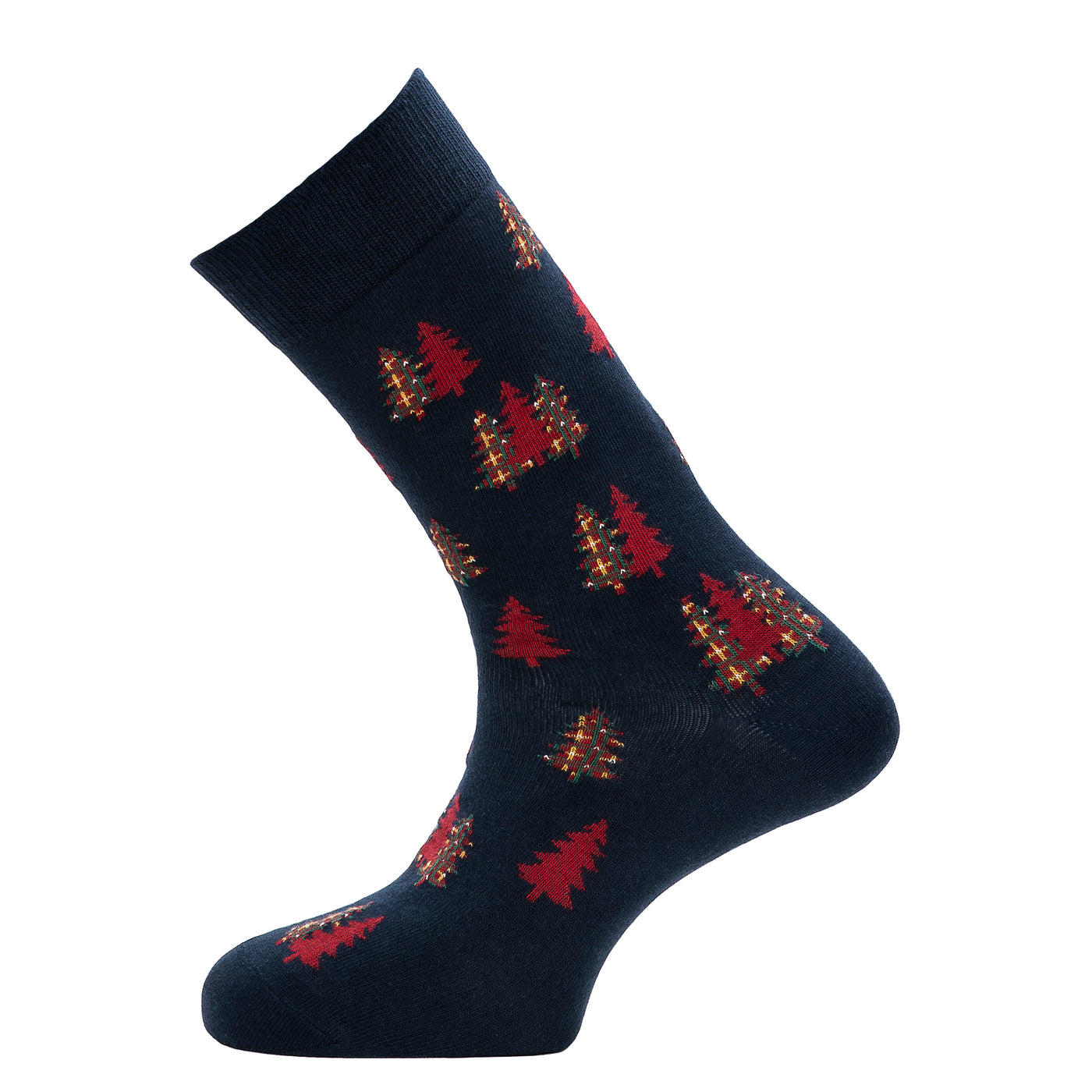Les sapins - chaussettes homme - coton marine