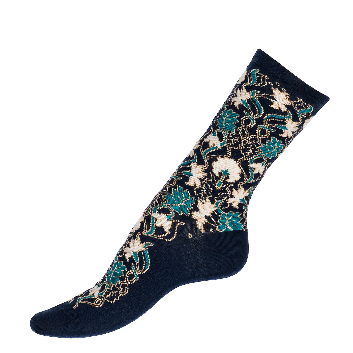 Les oeillets - chaussettes femme - coton bleu marine