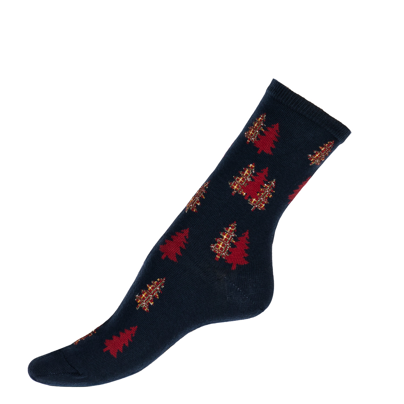 Les sapins - chaussettes femme - coton marine
