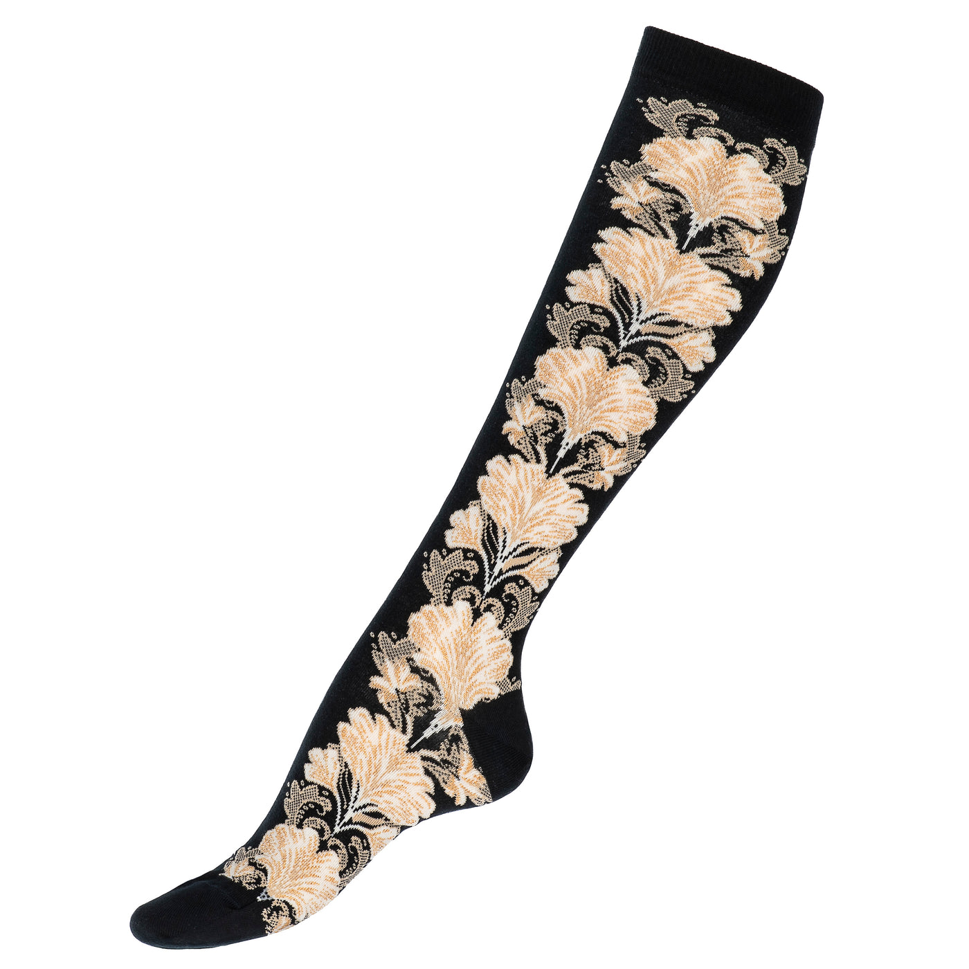 Les fleurs - chaussettes femme - coton noir