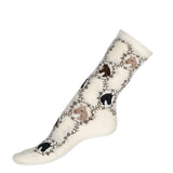 Les chevaux - chaussettes femme - coton écru
