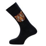 Tigre - chaussettes homme - coton noir