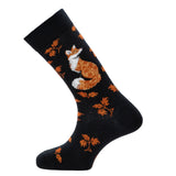 Renard - chaussettes homme - coton noir