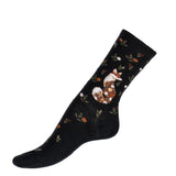 La renarde - chaussettes femme - coton noir