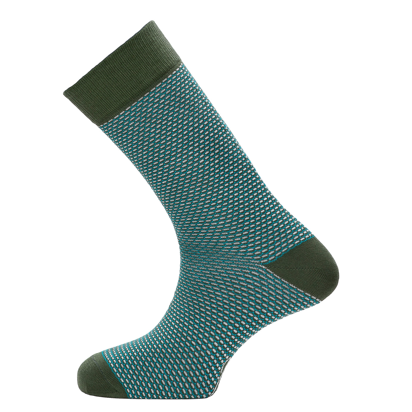 La maille-fantaisie - chaussettes homme - coton kaki