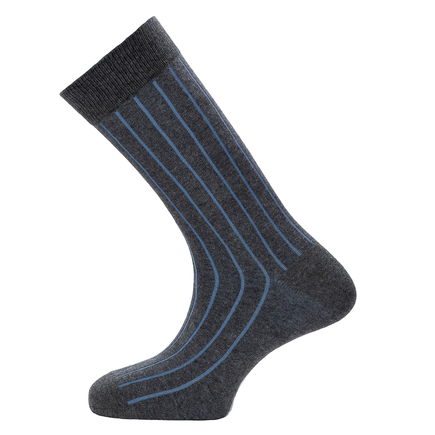 Les fausses-côtes - chaussettes homme - coton anthracite
