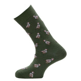Les perdrix - chaussettes homme - coton kaki