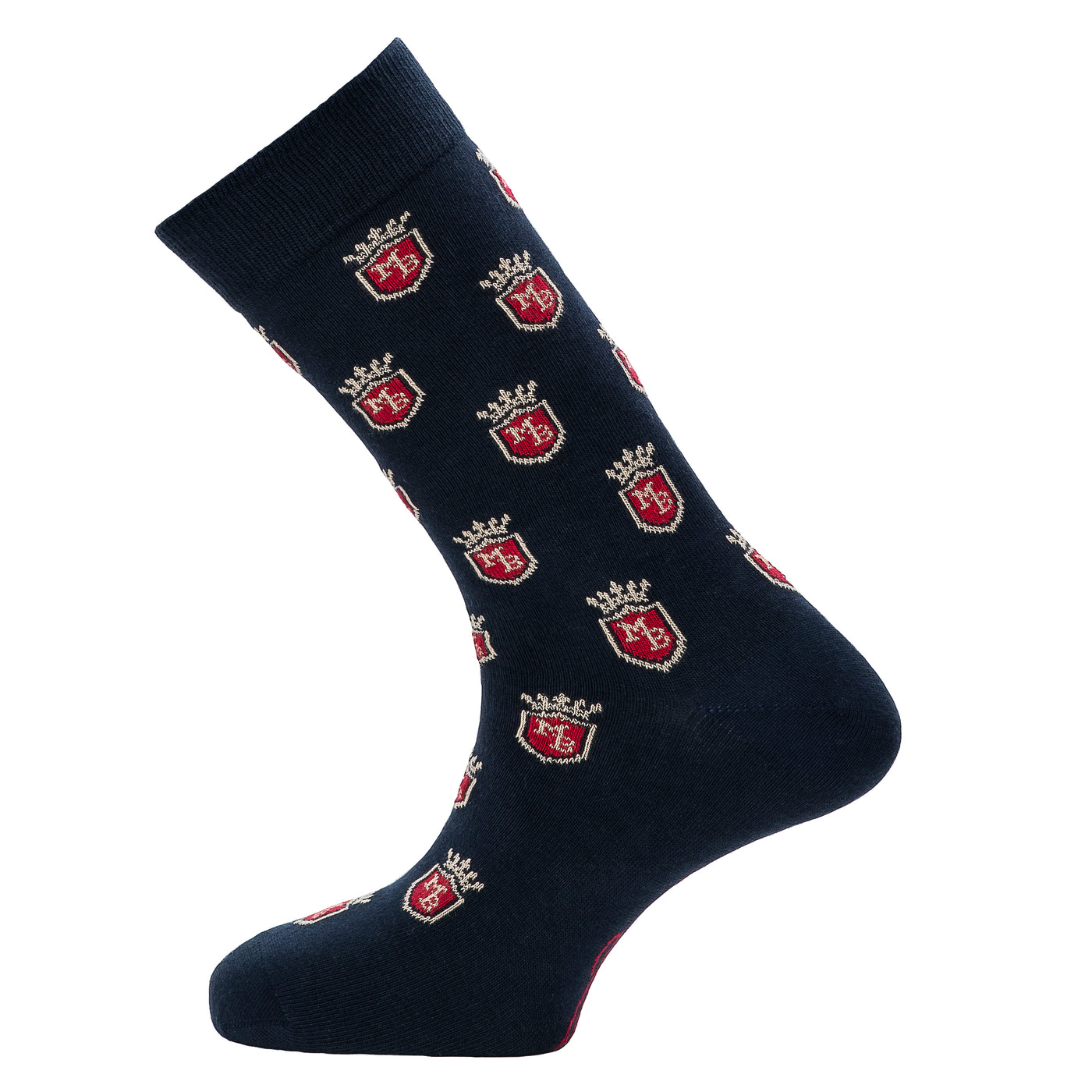 Blason - chaussettes homme - coton marine