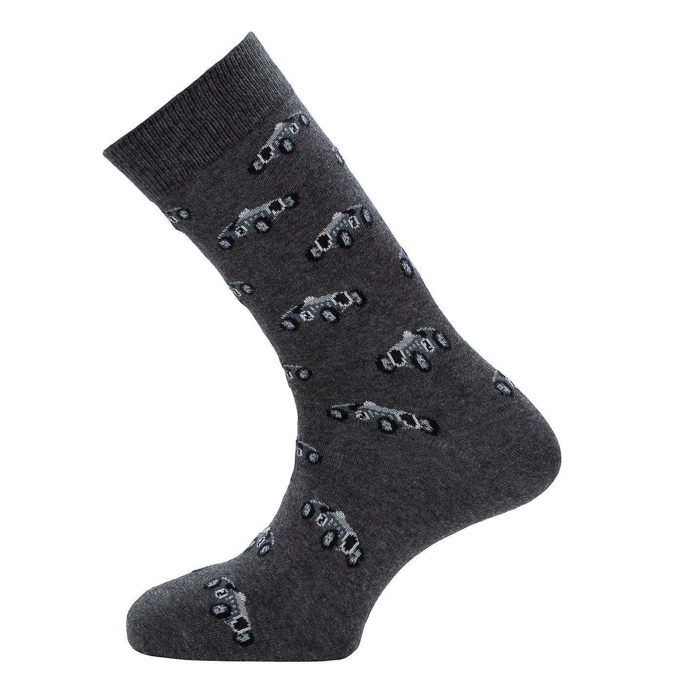 Les autos - chaussettes homme - coton anthracite