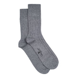 Les torsades - chaussettes homme - laine mérinos gris-clair