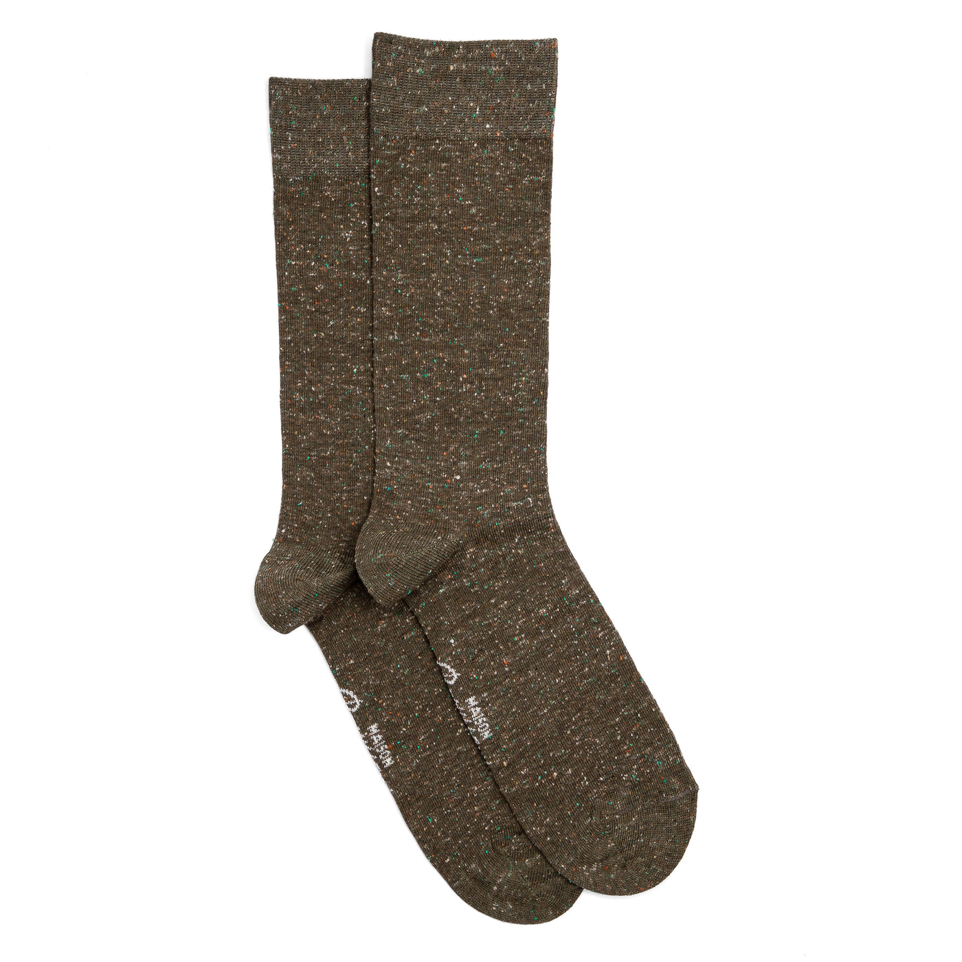 La mouchetée - chaussettes homme - coton kaki
