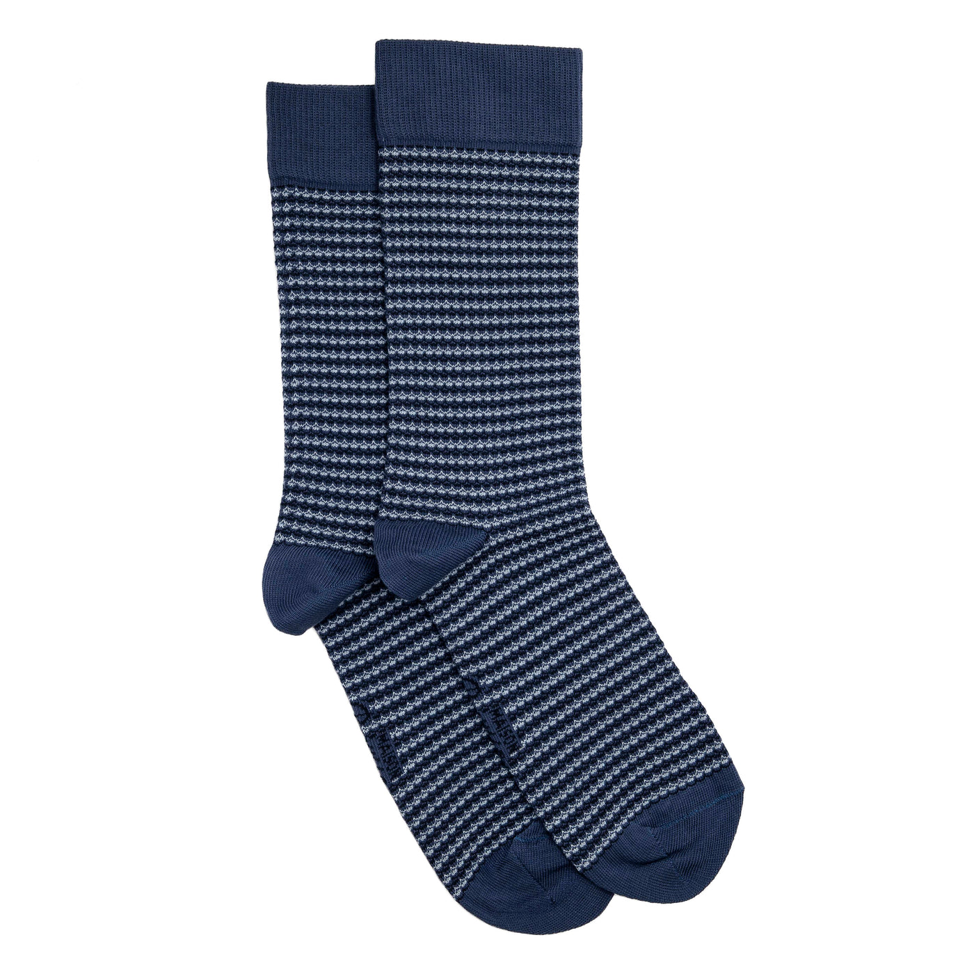 Les mailles-fantaisies - chaussettes homme - coton bleu