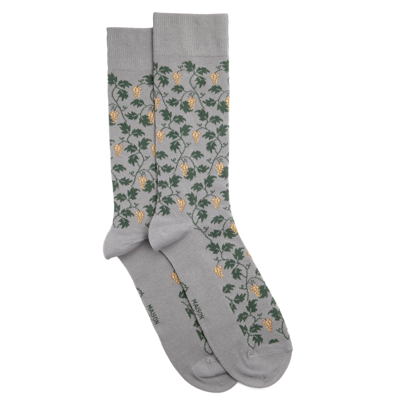Les vignes - chaussettes homme - coton gris