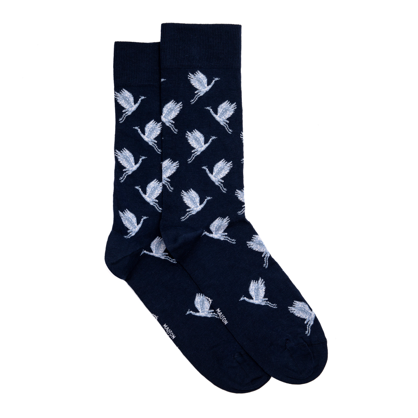 Les oies sauvages - chaussettes homme - coton marine