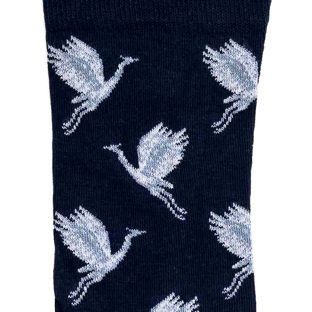 Wild Geese - Men's Socks - Navy Cotton