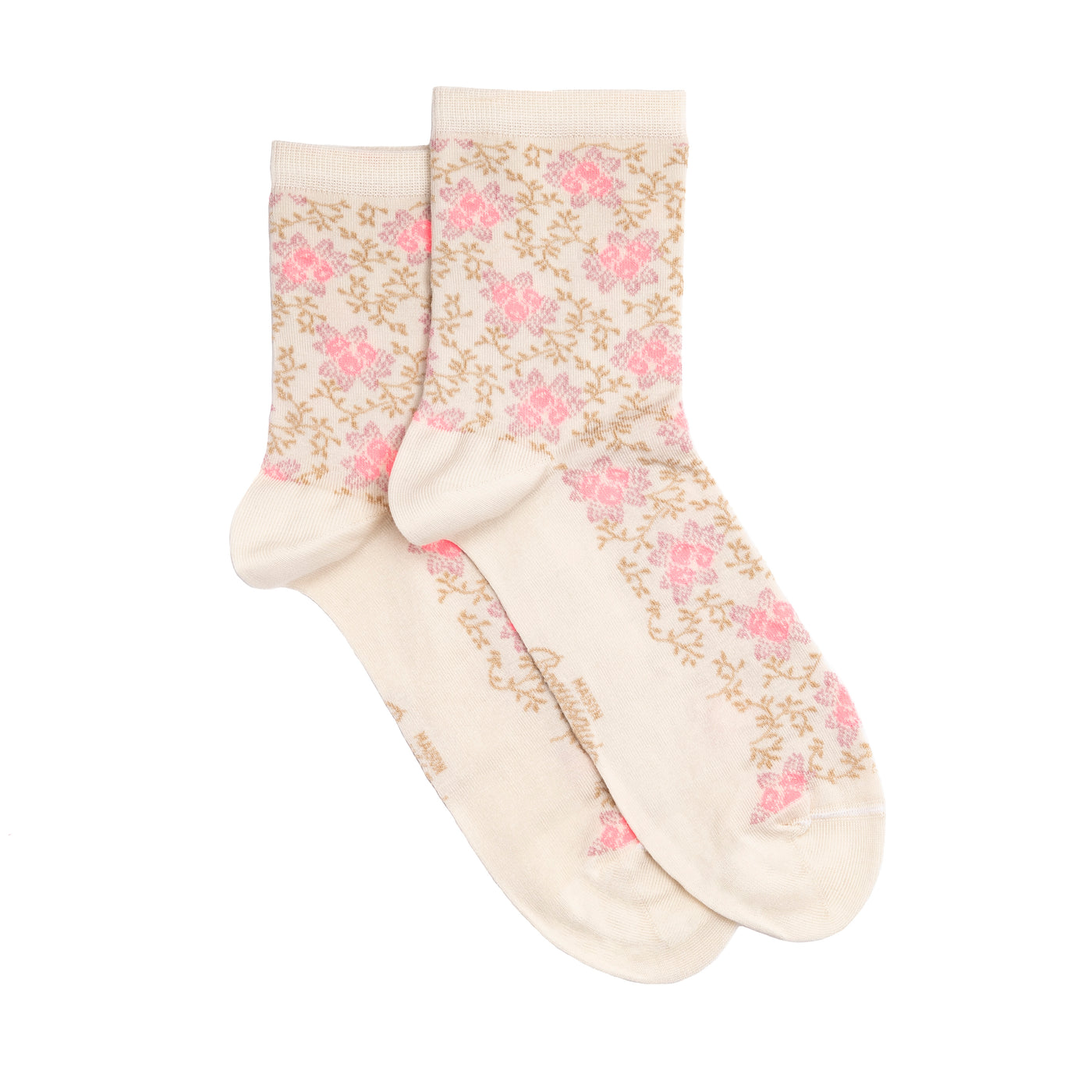 Les fruits - chaussettes femme - coton écru