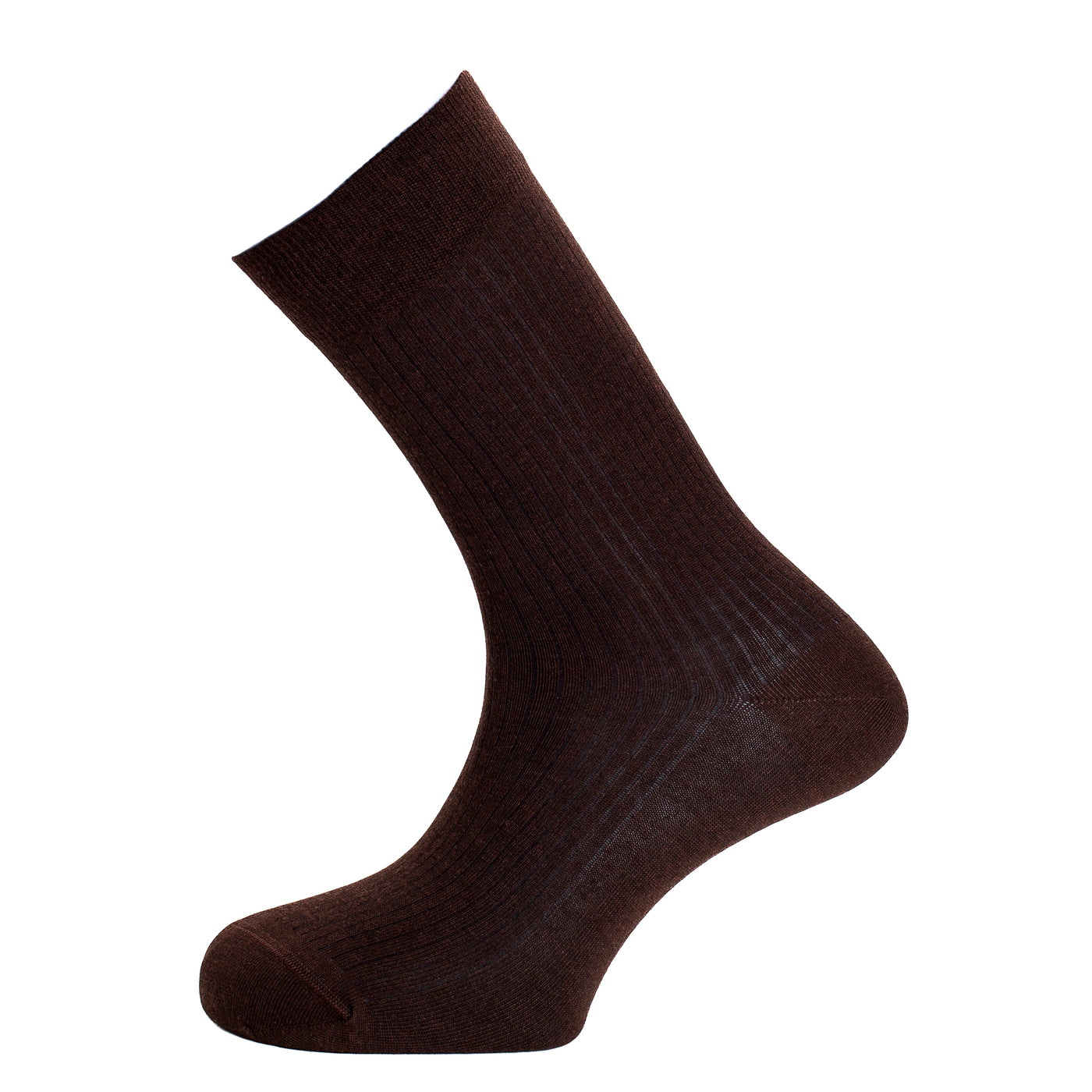 Fine ribbed - men's socks - black cotton