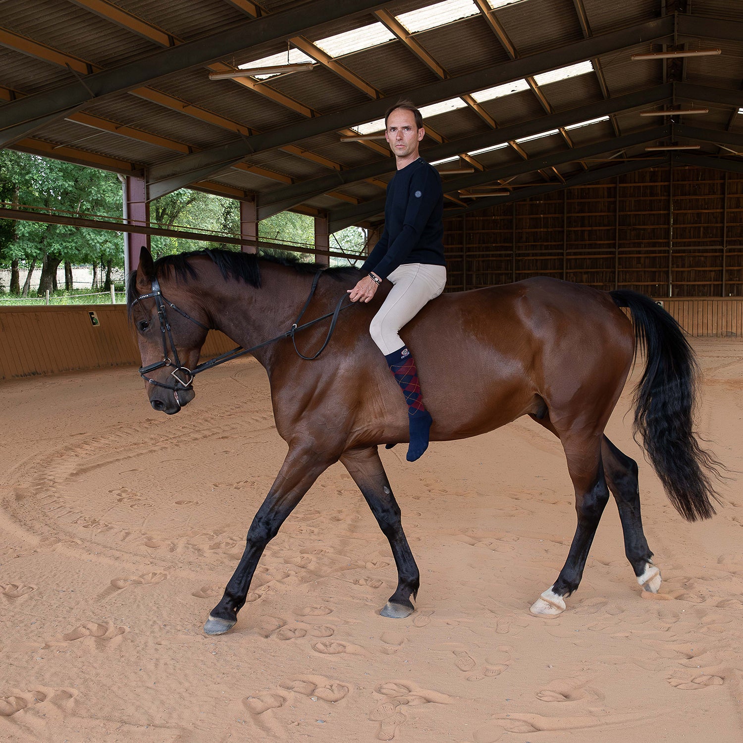 Chaussettes D'Équitation Covalliero Brescia | Anthracite/Gris | Taille 40-42 | 75% Coton | Renforcées Aux Pieds