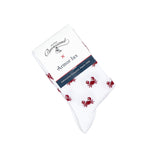 Armor-lux x Maison Broussaud crab socks - women's socks - white and red cotton