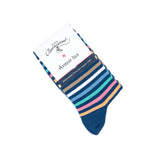 Armor-lux x Maison Broussaud multi-striped women's socks - blue cotton