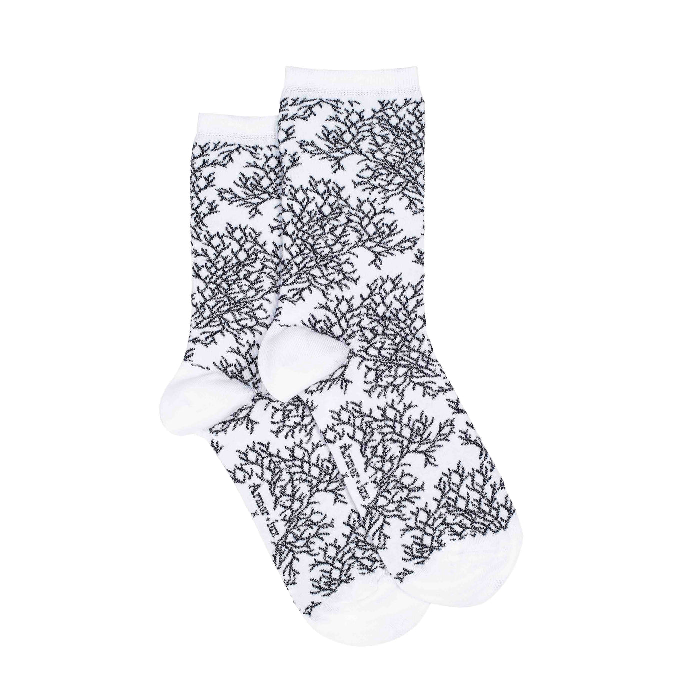 The "Corail" Armor-lux x Maison Broussaud - women's socks - white cotton