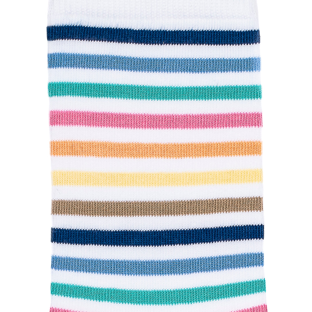 Armor-lux x Maison Broussaud multi-striped women's socks - white cotton
