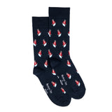The Armor-lux x Maison Broussaud sailboats - men's socks - navy cotton