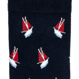 The Armor-lux x Maison Broussaud sailboats - men's socks - navy cotton