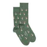 Armor-lux x Maison Broussaud sailboats - men's socks - khaki cotton