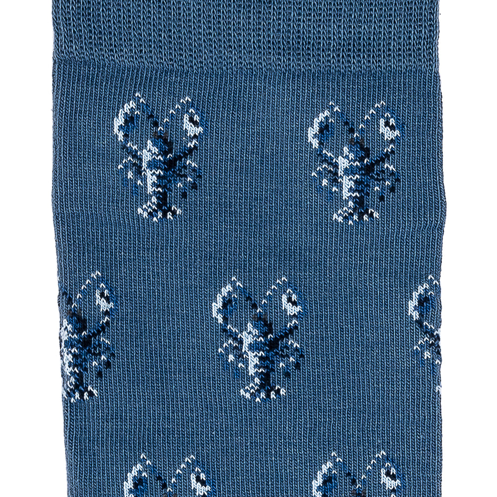 Armor-lux x Maison Broussaud lobster socks - men's socks - blue cotton